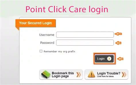 click and care|Logging in to the Web Application